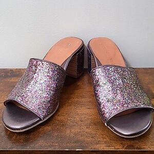 Gentle Souls by Kenneth Cole Glittered heeled sandals size 8